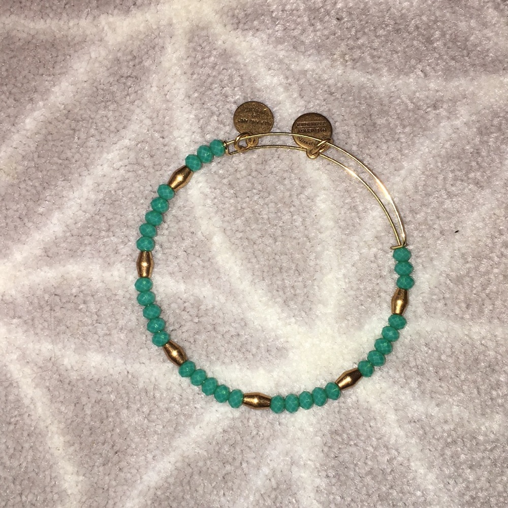 Turquoise and gold Alex and Ani bracelet